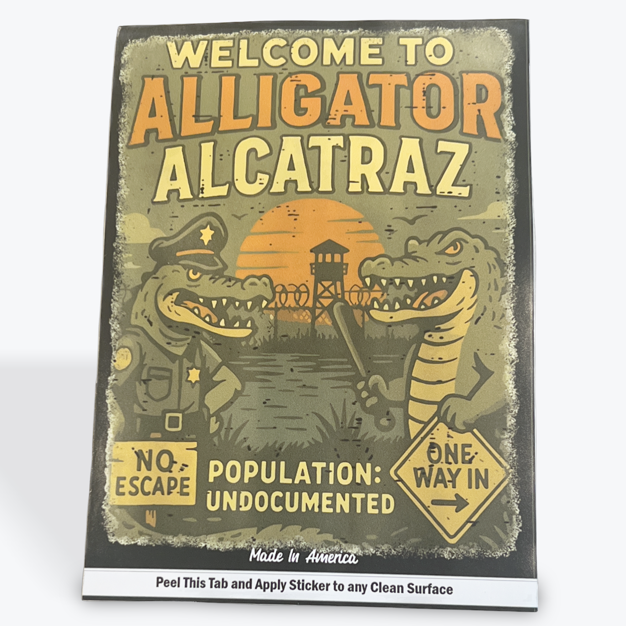 Alligator Alcatraz Undocumented Sticker