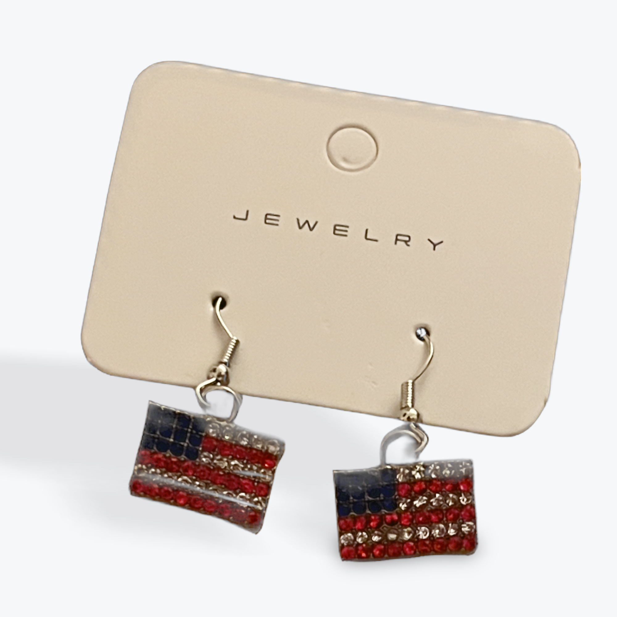 American Flag Rhinestone Earrings