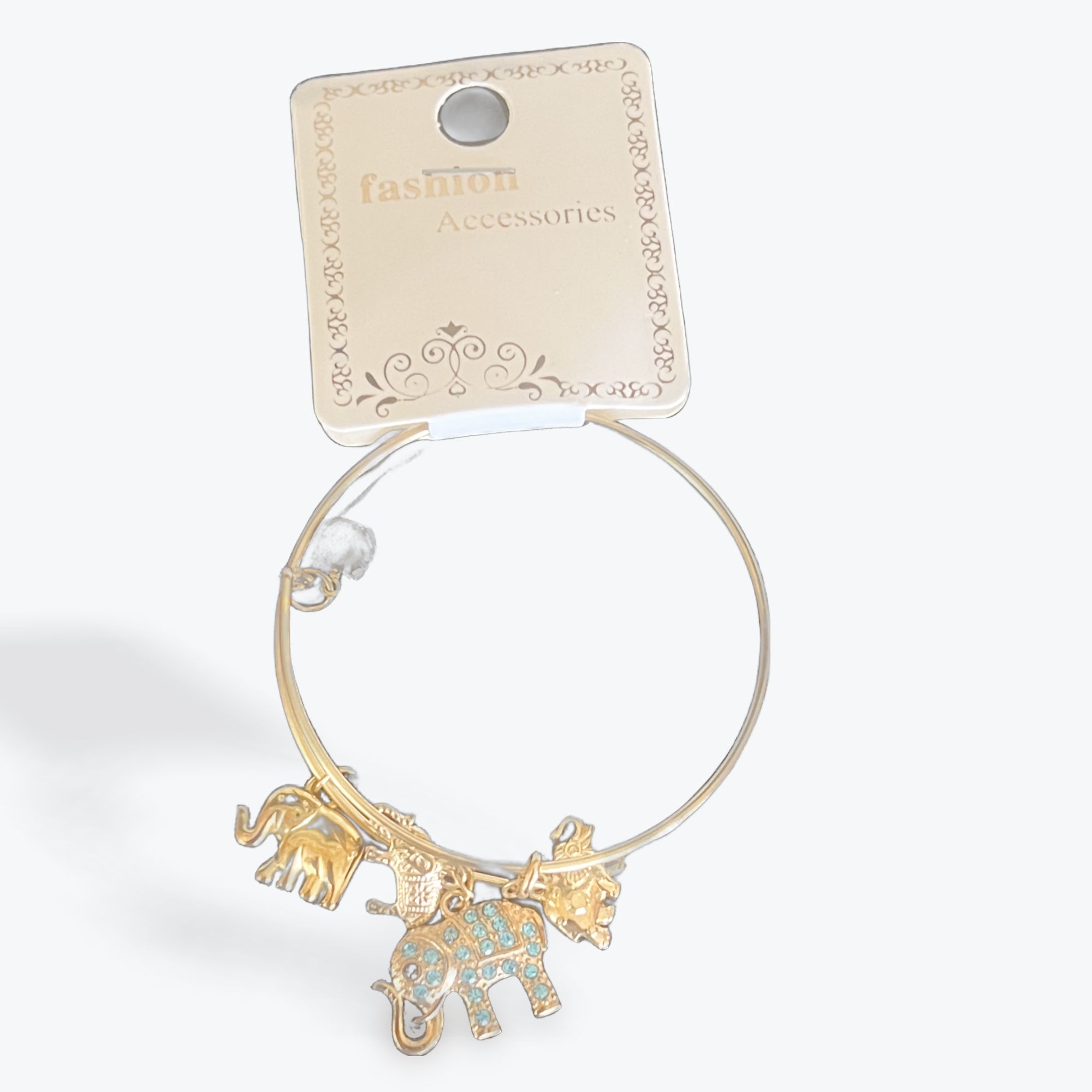 Elephant Bangle Bracelet Gold (Assorted)