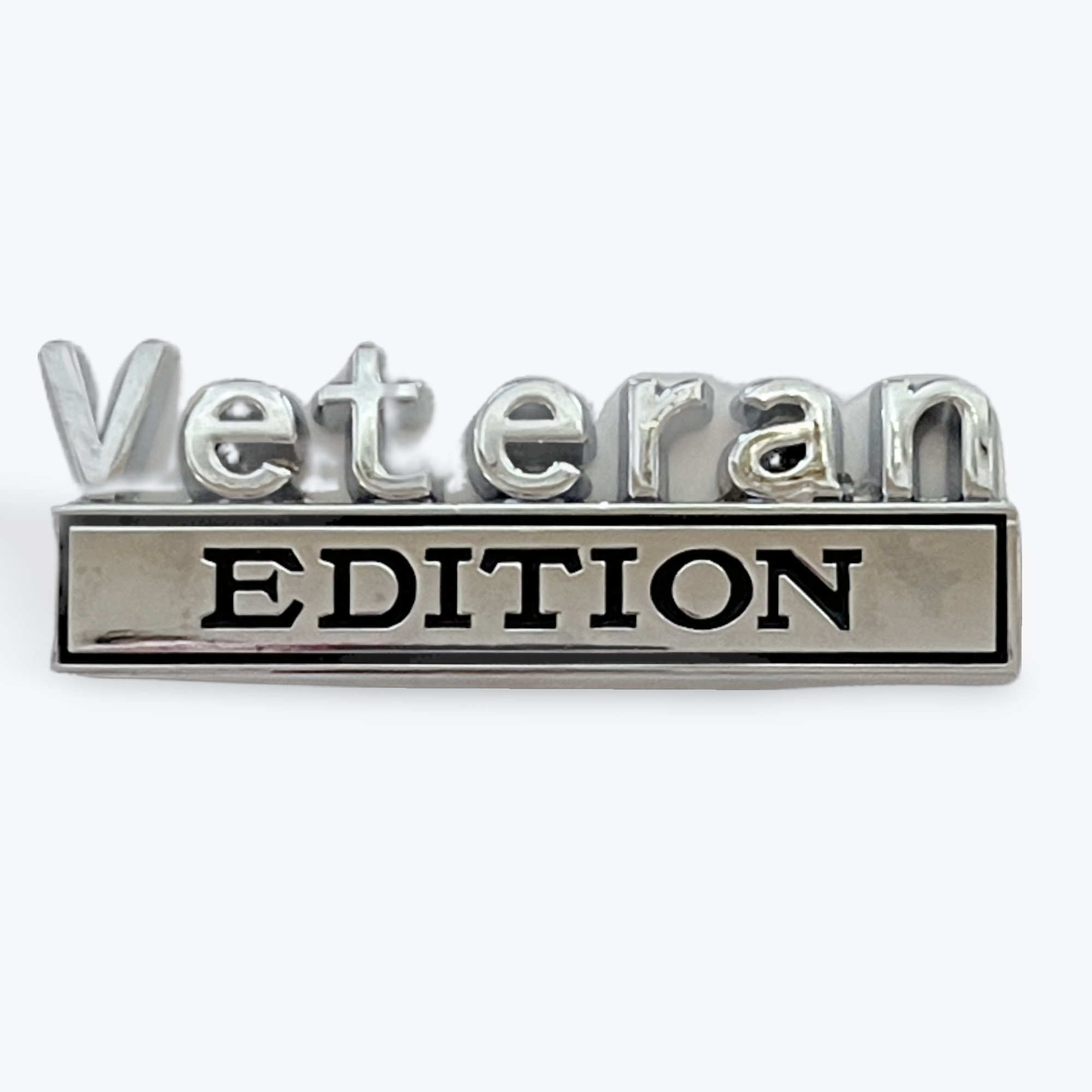 Vehicle Emblem Veteran Edition Silver Black