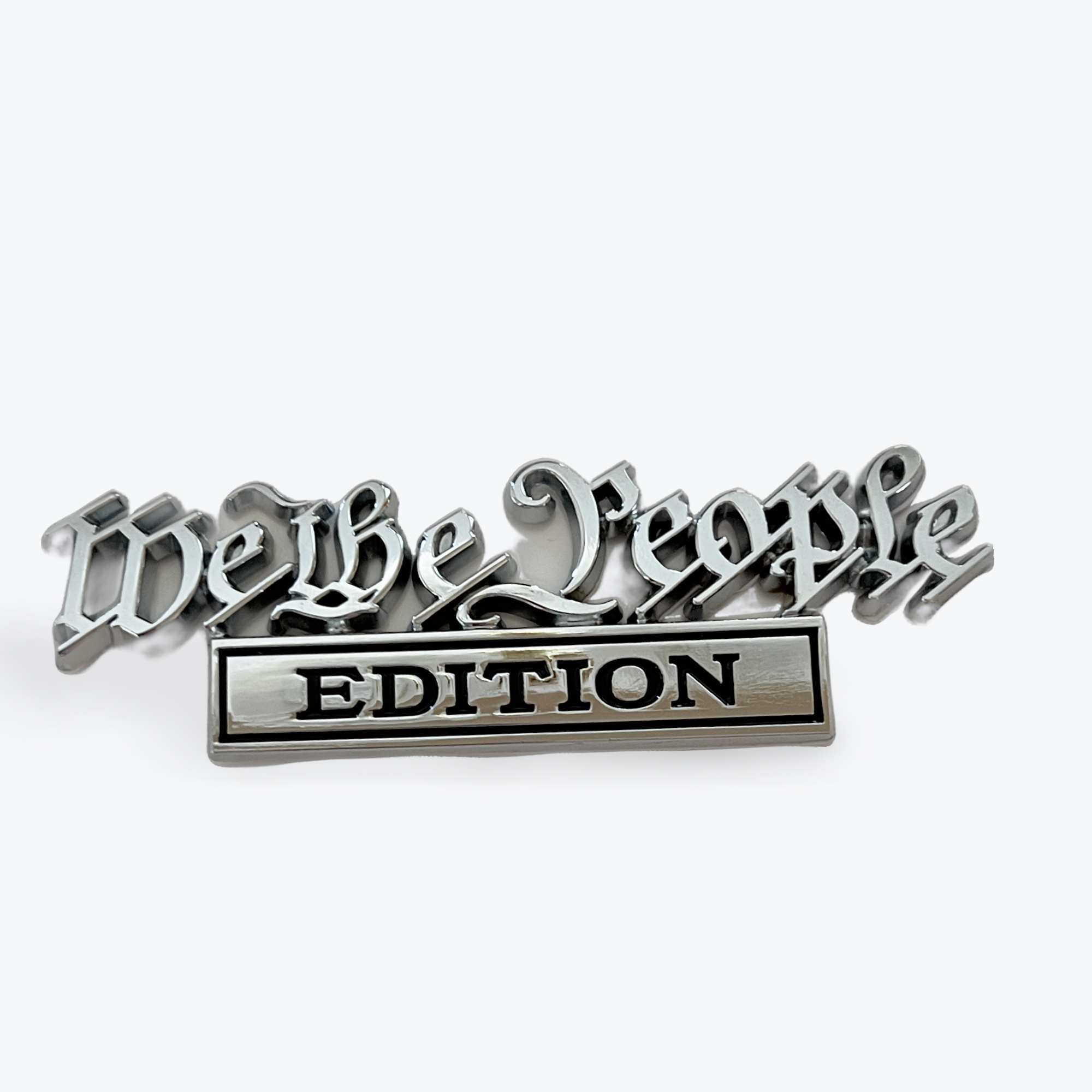 Vehicle Emblem We The People Silver