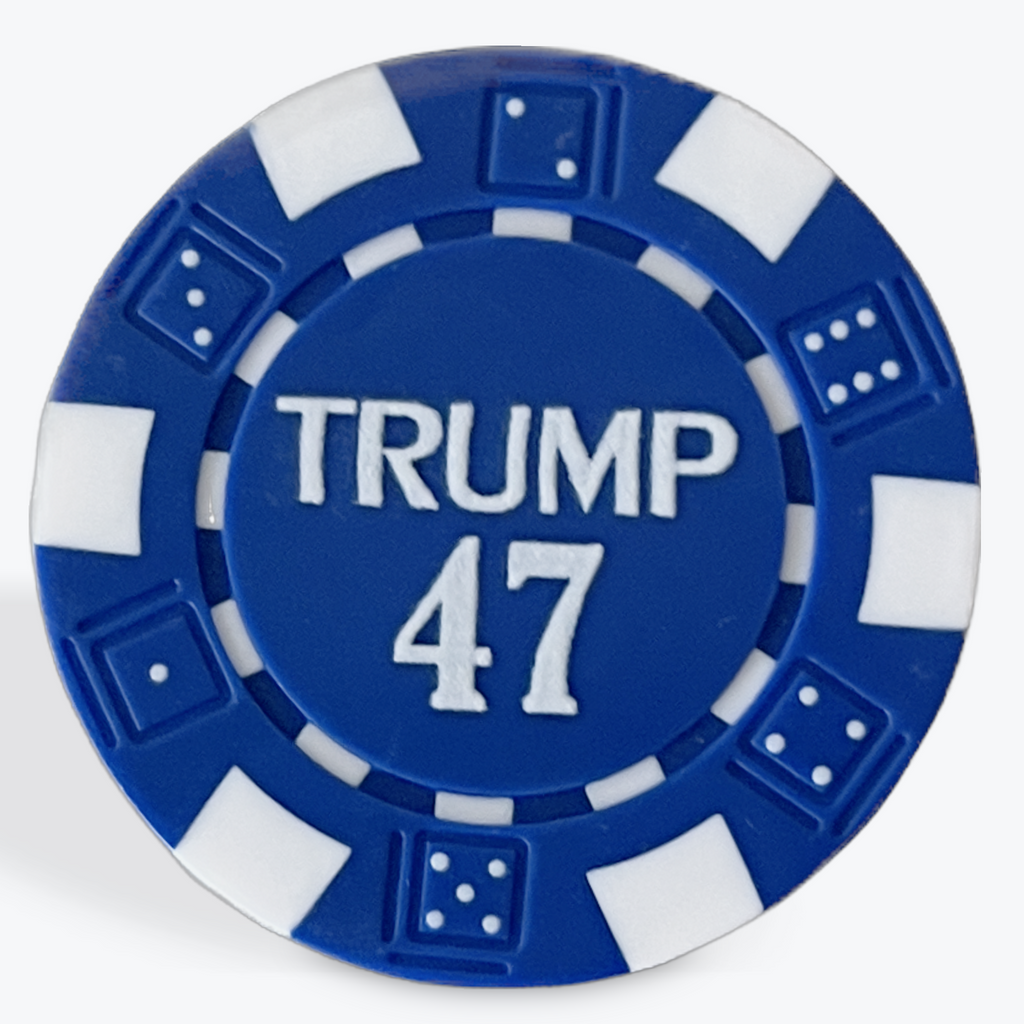 Poker Chip Trump 47 Blue