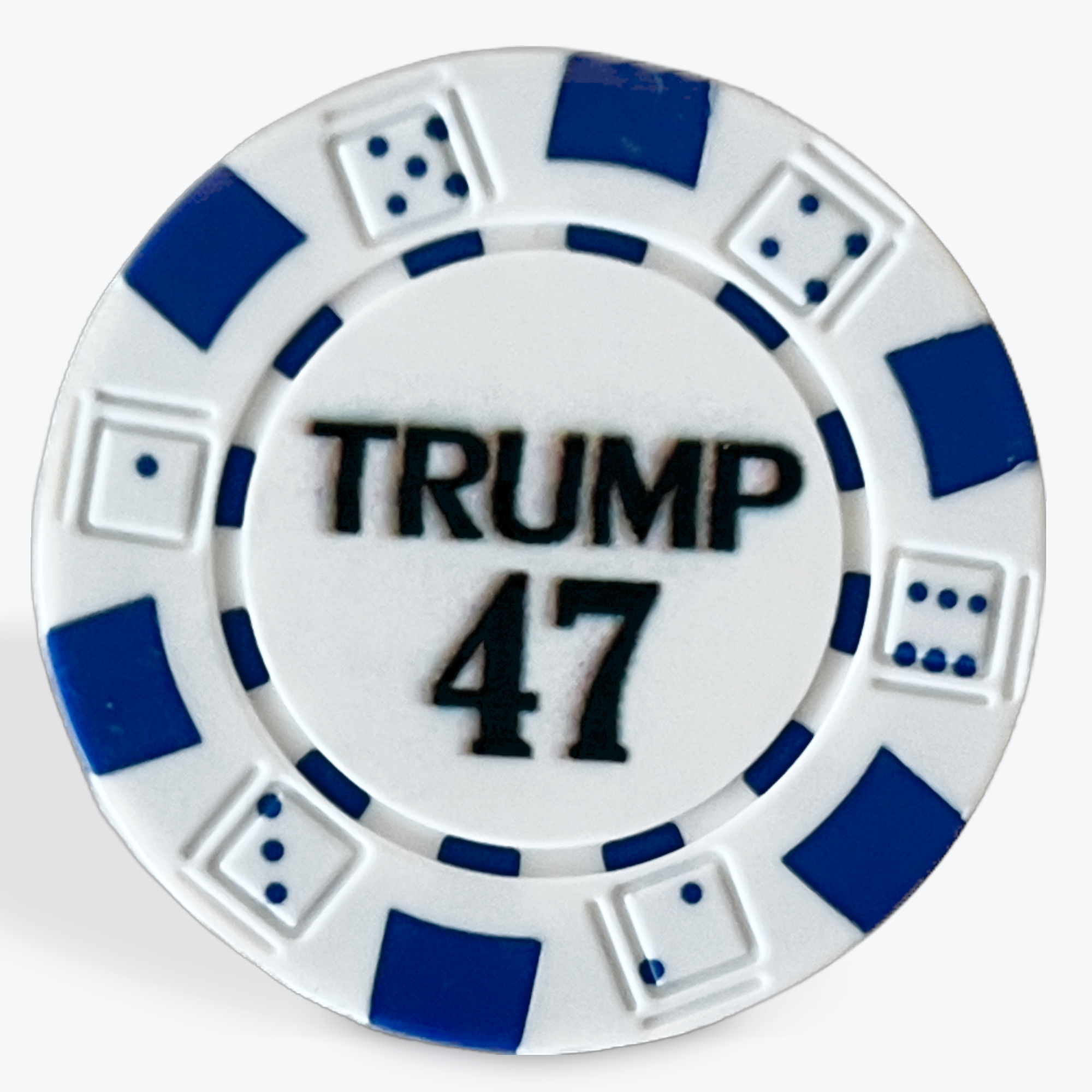 Poker Chip Trump 47 White