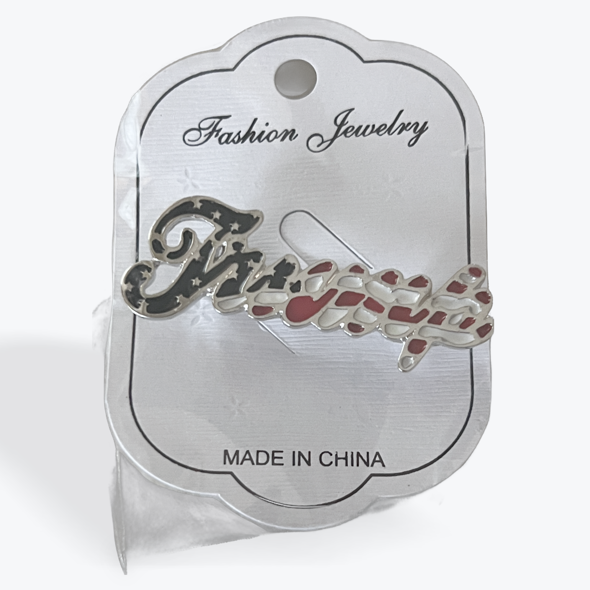 Trump Red Shite Blue Rhinestone Broach Pin