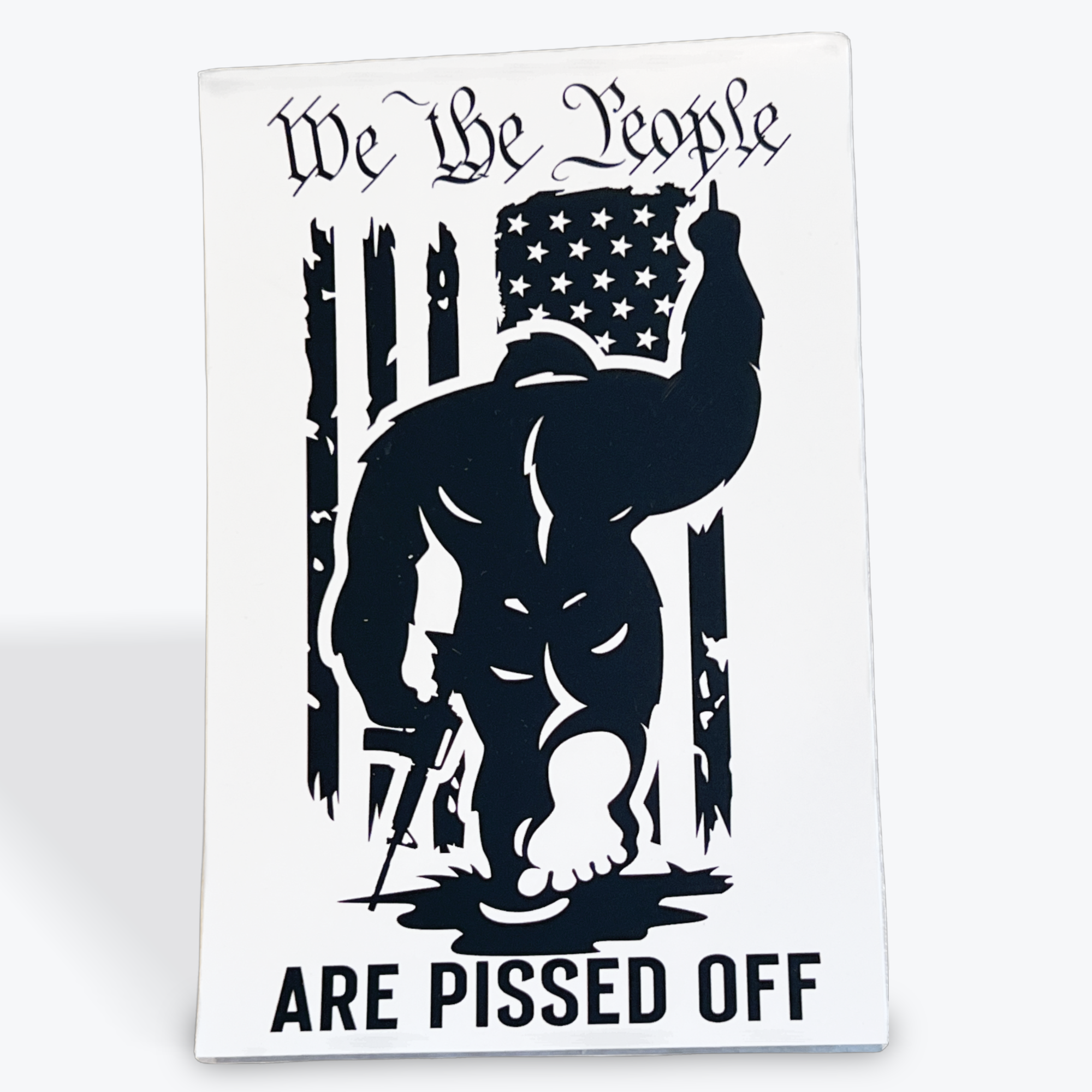 We the People Gorilla Black Sticker