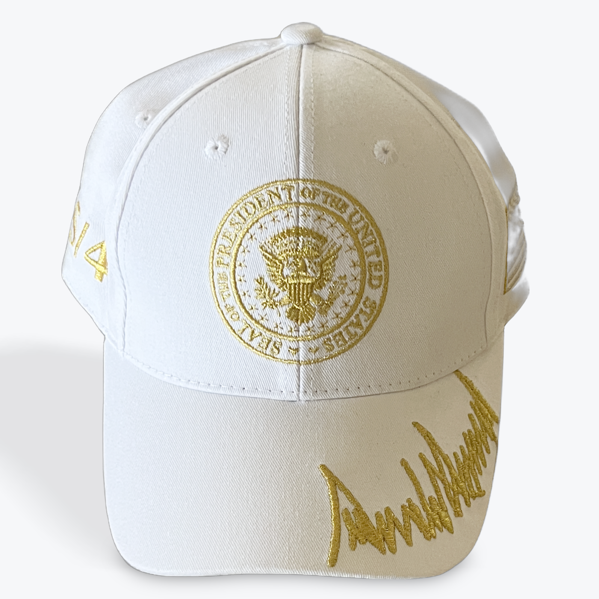 White with Gold Presidential Seal Hat